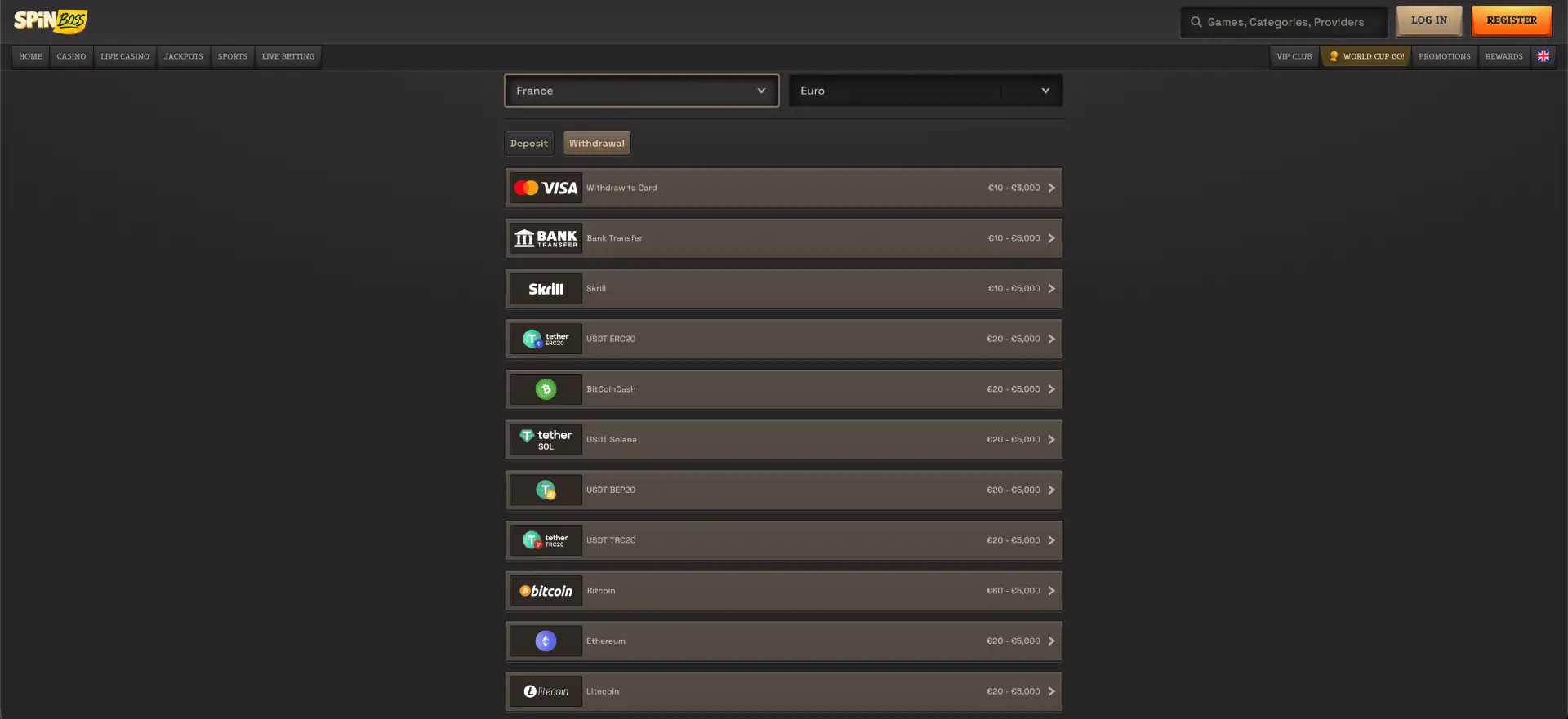 Spinboss retrait casino France Spinboss retrait casino France
